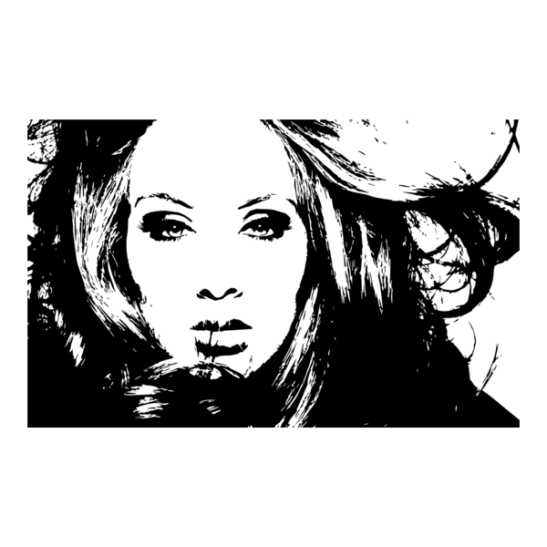 Adele Silhouette Logo PNG Vector
