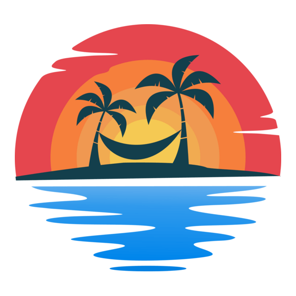 Beach Tour Logo PNG Vector