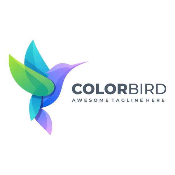Bird colorful gradient color Logo PNG Vector