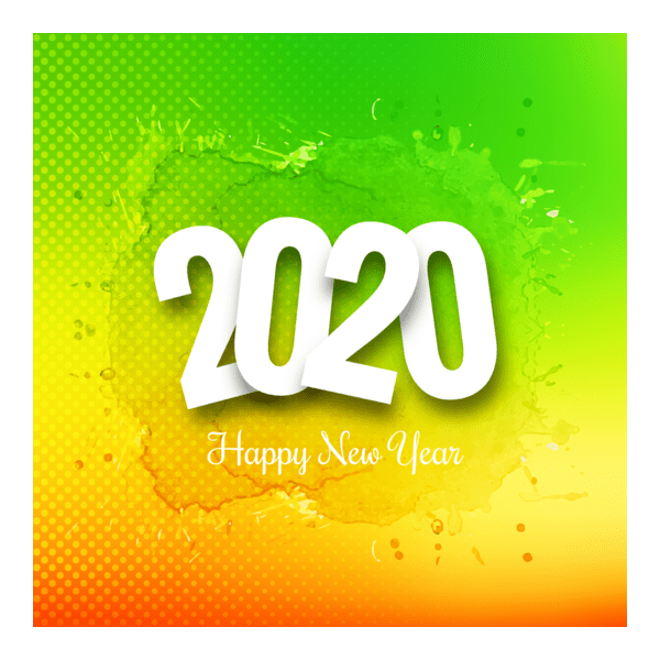 Bright 2020 new year Logo PNG Vector