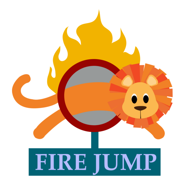 Circus Fire jump Logo PNG Vector