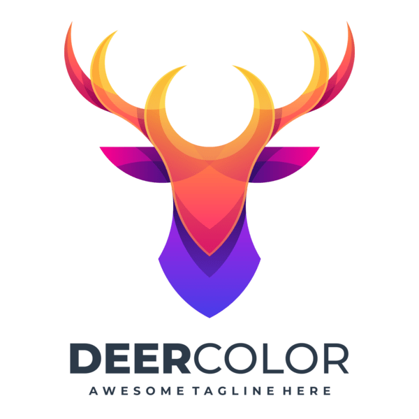 Deer abstract colorful with grid Logo PNG Vector