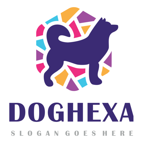 dog hexa Logo PNG Vector