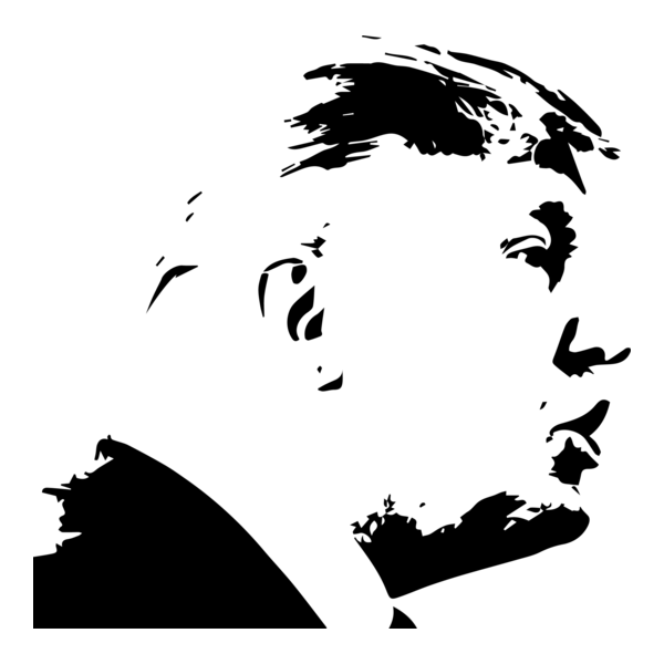 Donald Trump Silhouette Logo PNG Vector