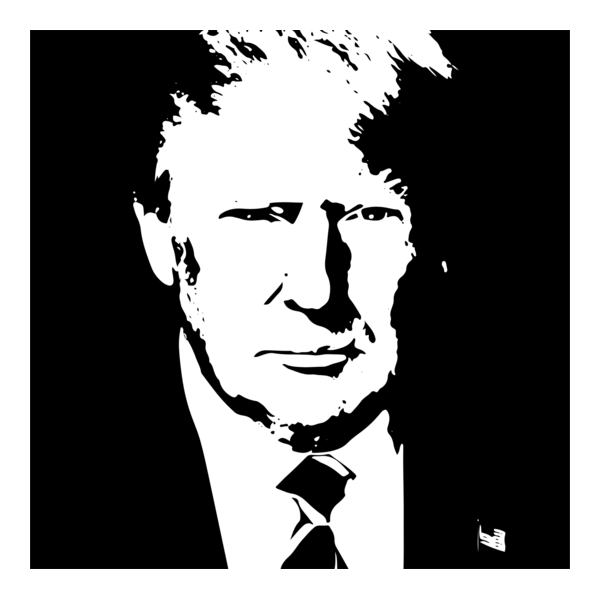 Donald Trump Silhouette Logo PNG Vector