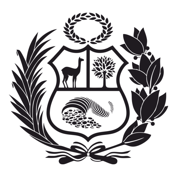 Escudo Perú negro Logo PNG Vector