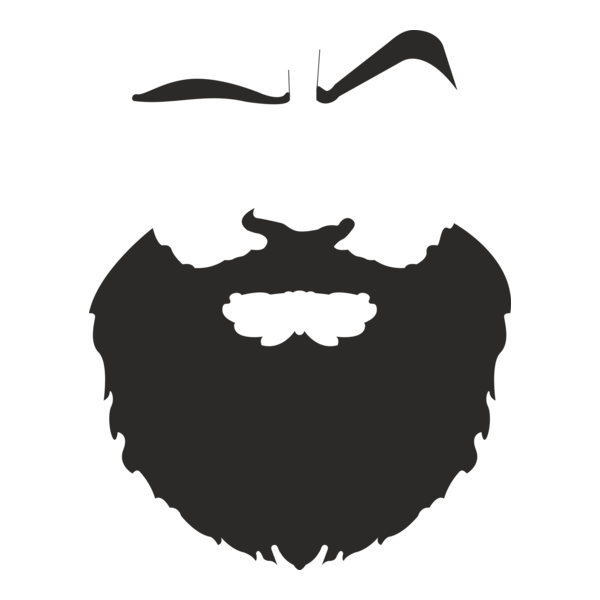 Face Beard Logo PNG Vector