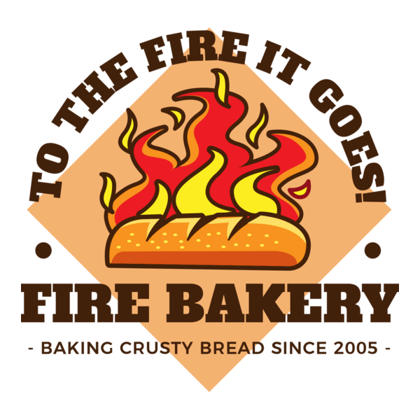 Fire bakery mascot Logo PNG Vector