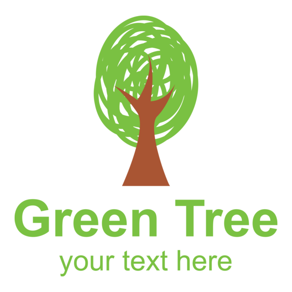 Green Tree Logo PNG Vector