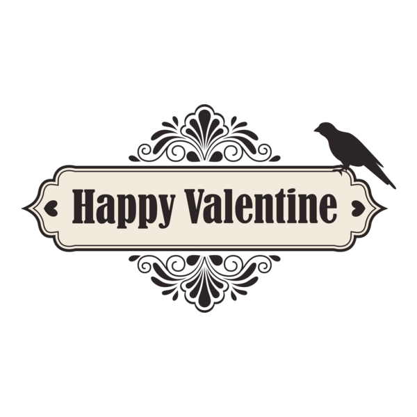 Happy Valentine Logo PNG Vector