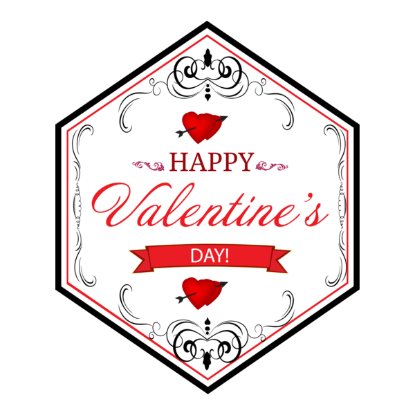 Happy Valentine's Day Logo PNG Vector