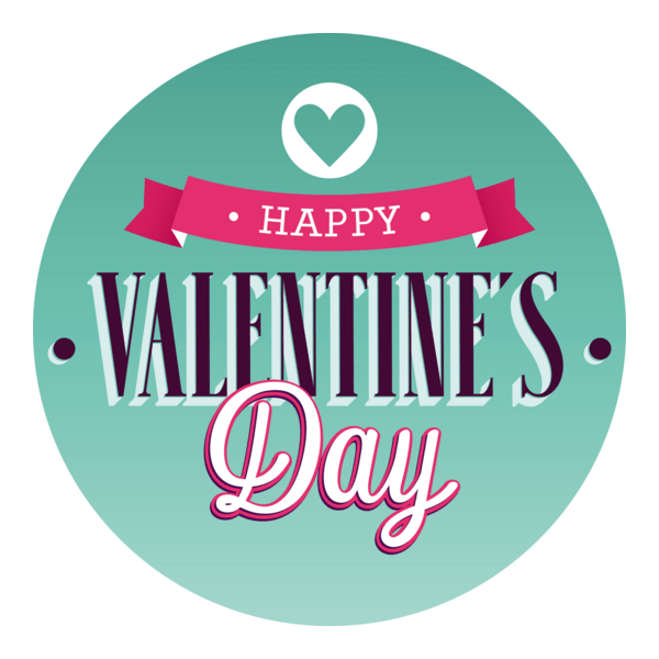 Happy Valentine's Day Logo PNG Vector