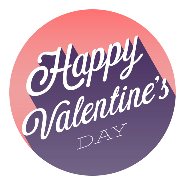 Happy Valentine's Day Logo PNG Vector