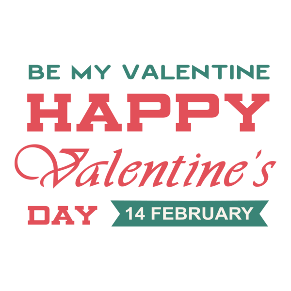 Happy Valentine's Day Logo PNG Vector