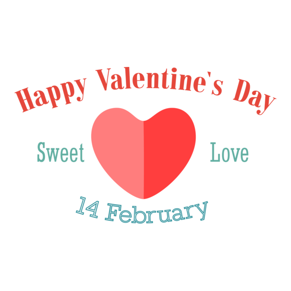 Happy Valentine's Day Logo PNG Vector