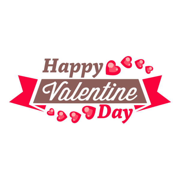 Happy Valentine's Day Logo PNG Vector