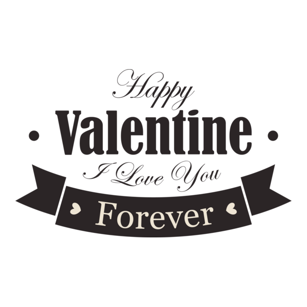 Happy Valentine's Day Logo PNG Vector