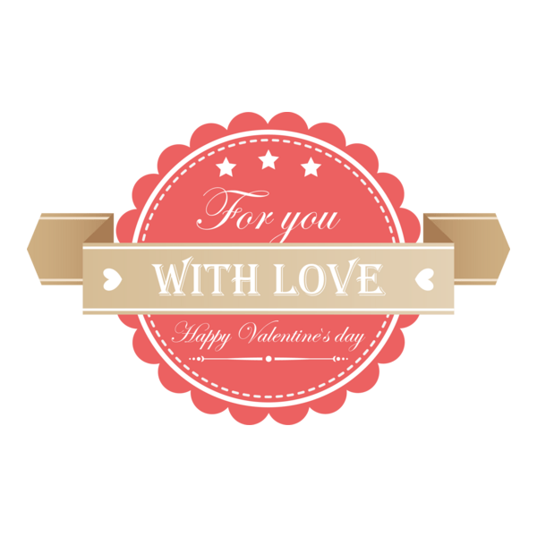 Happy Valentine's Day Logo PNG Vector