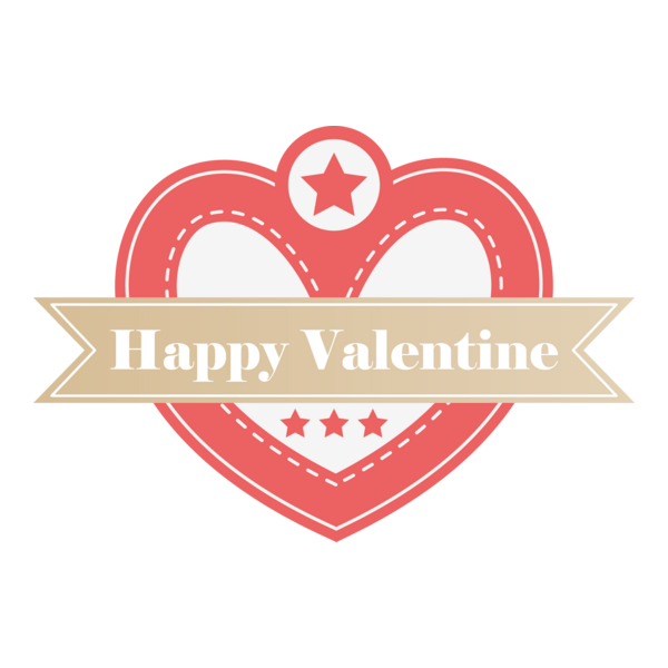 Happy Valentine's Day Logo PNG Vector