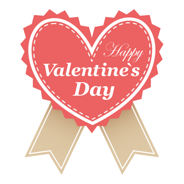 Happy Valentine's Day Logo PNG Vector