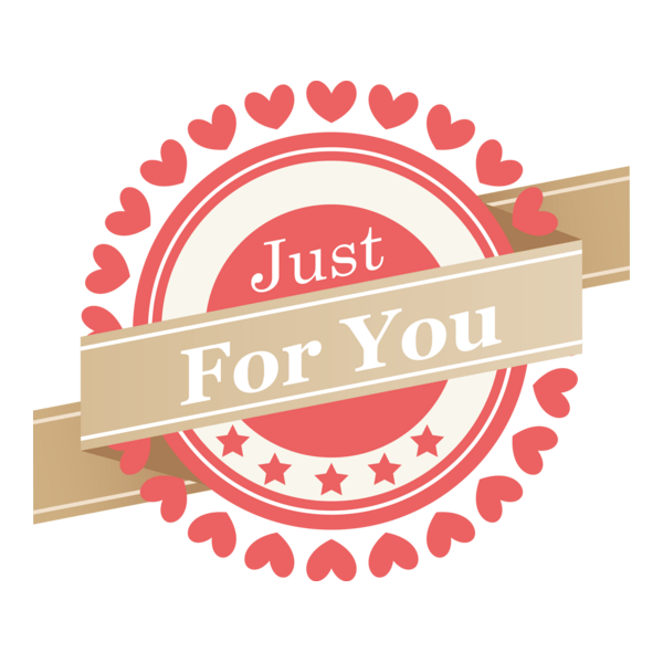 Just For You (Valentine's Day) Logo PNG Vector