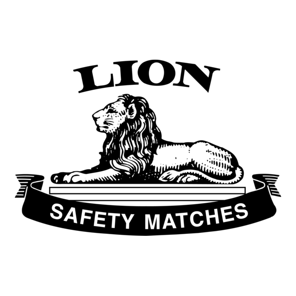 Lion Safety Matches Logo PNG Vector