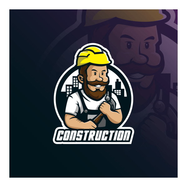 Maintenance construction worker Logo PNG Vector