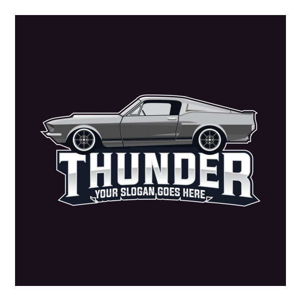 Muscle Car Logo PNG Vector