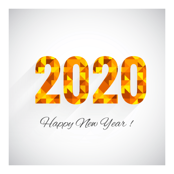 Pixelated 2020 new year Logo PNG Vector
