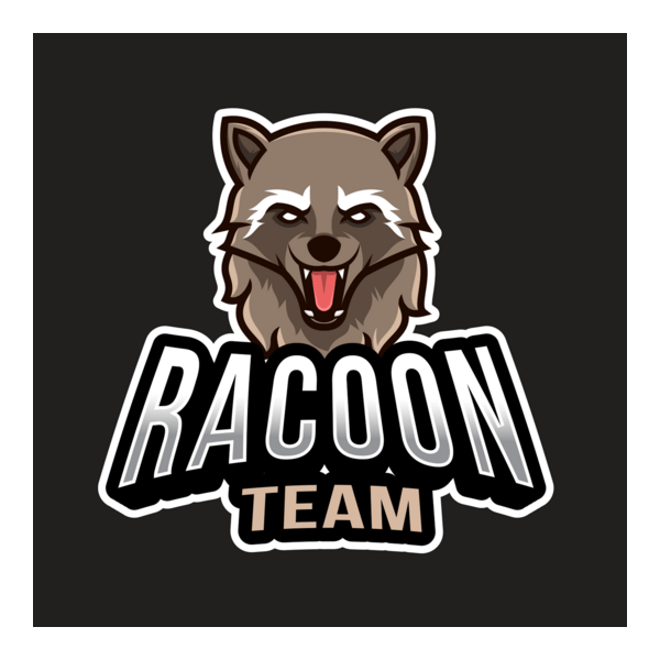 Racoon Team esport Logo PNG Vector