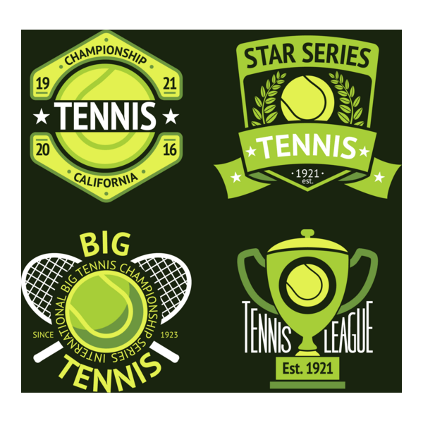 Tennis green Logo PNG Vector