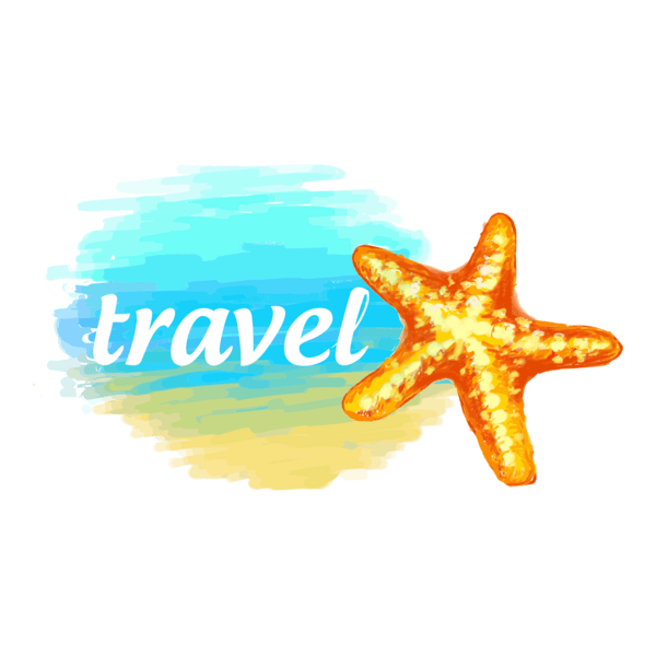Travel Sea Star Logo PNG Vector