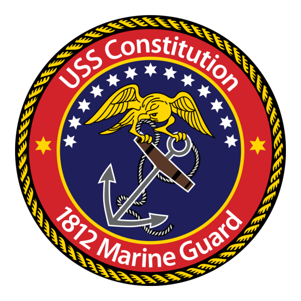 USS Constitution 1812 Marine Guard Logo PNG Vector