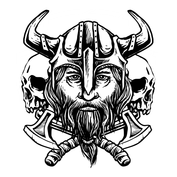 Viking and skull Logo PNG Vector