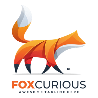 Abstract fox color Logo PNG Vector