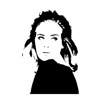 Adele Silhouette Logo PNG Vector