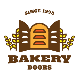 Bakery doors mascot Logo PNG Vector