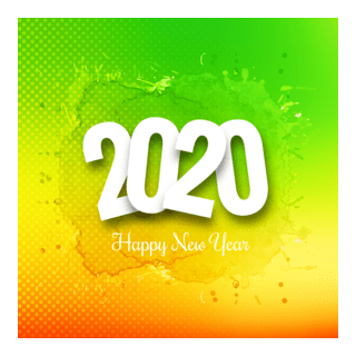 Bright 2020 new year Logo PNG Vector