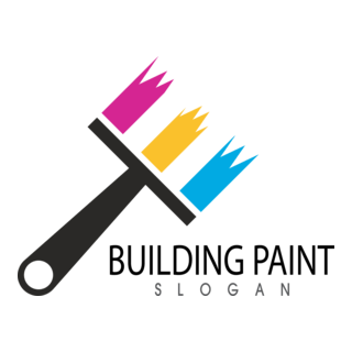 Building Paint Logo PNG Vector