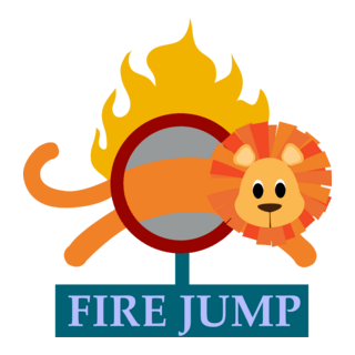 Circus Fire jump Logo PNG Vector