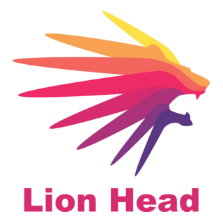Colorful Lion Head Logo PNG Vector