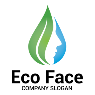 Eco Face Logo PNG Vector