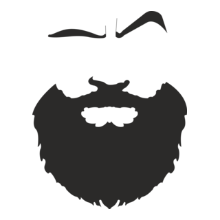 Face Beard Logo PNG Vector