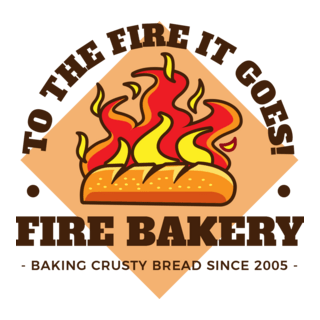 Fire bakery mascot Logo PNG Vector