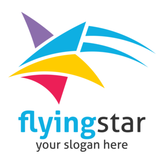 Flying Star Logo PNG Vector