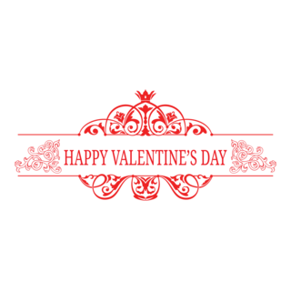 Happy Valentine's Day Logo PNG Vector