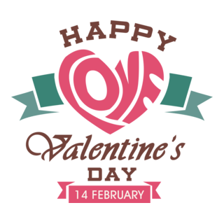 Happy Valentine's Day Logo PNG Vector