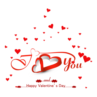 Happy Valentine's Day Logo PNG Vector