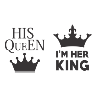 His Queen & Im her king Logo PNG Vector