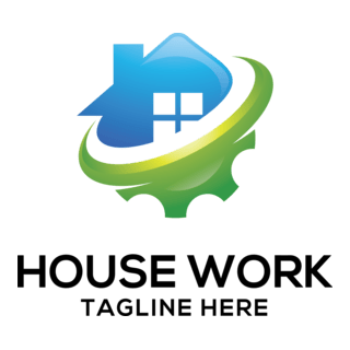 House Work Logo PNG Vector